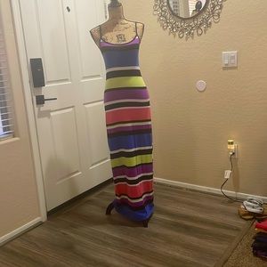 Multi colored maxi summer dress